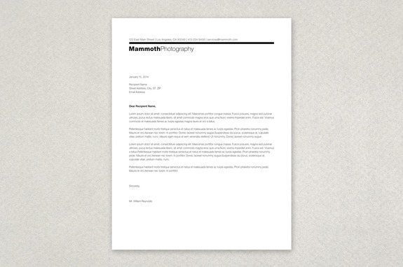 modern photographer s letterhead