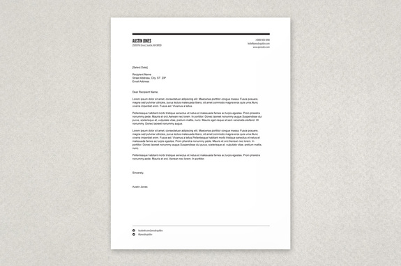 modern versatile letterhead template