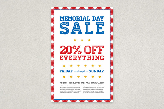 free memorial day flyer template