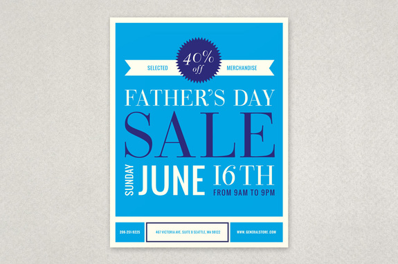 father s day sale flyer template inkd