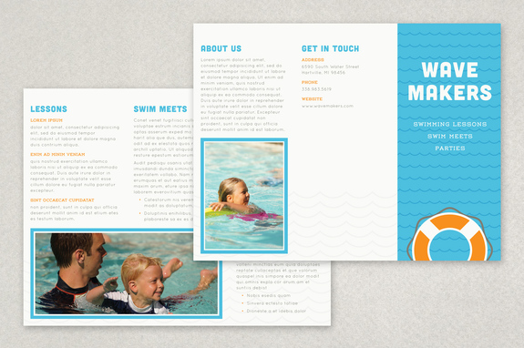 swim team flyer templates
