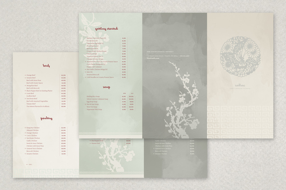 chinese menu template microsoft word