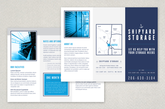 public self storage brochure template inkd storage flyer