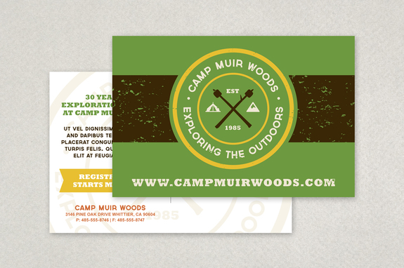 summer camp hipster postcard template inkd