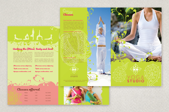 yoga brochure design kays makehauk co yoga flyer template