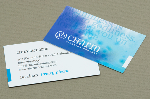 cleaning company business card