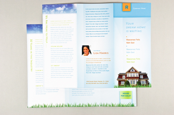 colorful real estate agent brochure template inkd real estate agent brochure