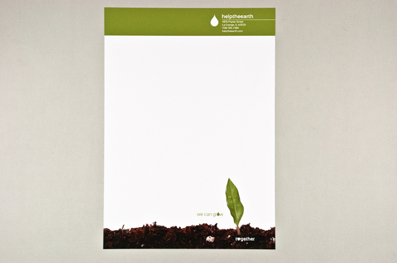 help the earth letterhead template inkd